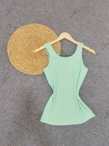 Women Tank Tops & Camis - Màu xanh Bạc hà - Xem 3