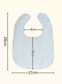 3入組寶寶純色紗布u形圍兜,四季適用 - 彩色 - 查看 2