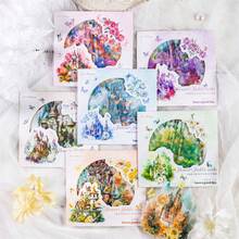 10 件城堡花域系列裝飾貼紙包復古花朵剪貼簿材料標籤 Diy 日記相簿規劃本 - 粉色 - 查看 2