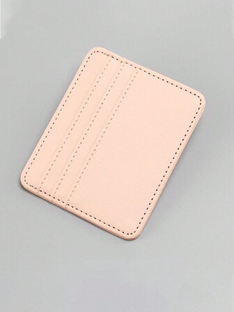 1pc Solid Color PU Leather Minimalist Stylish Multi-Functional Anti-Theft Anti-Demagnetization Credit Card Holder Wallet, Suitable For Students, Men, Women, Daily, Dating, Travel, Commuting, Great Gift For Mom, Ladies