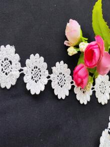 20入組刺繡水溶小花和蕾絲邊,diy服裝、床上用品、窗簾、鞋子、圍巾、婚紗、面紗、手工藝品、帽飾、珠寶、服裝飾邊配件 - 白色 - 查看 5