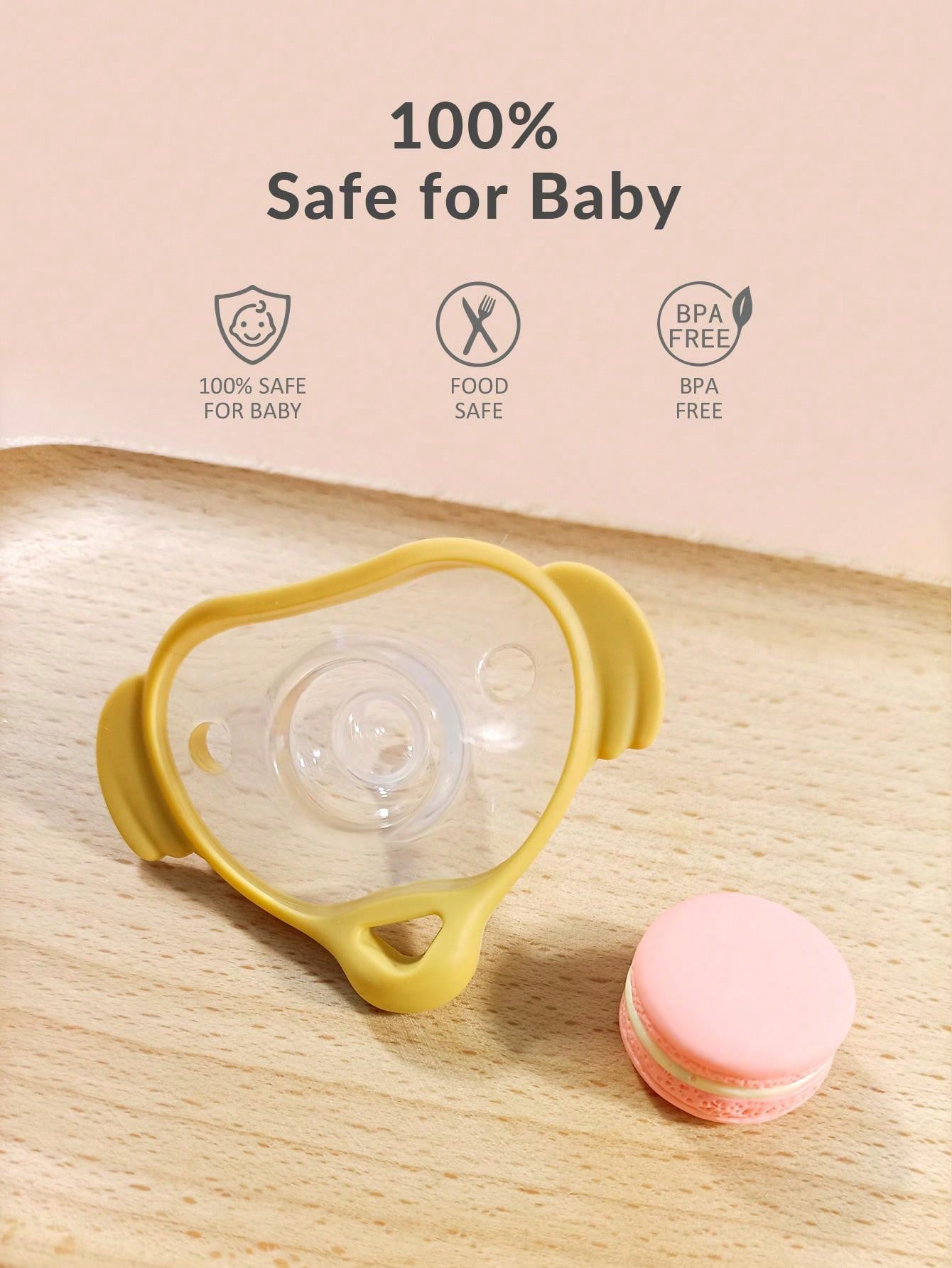 1pc Soft & Safe Silicone Pacifier With Large Seven Holes Design To Prevent Flatulence, Suitable