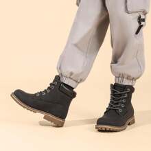 Boy's Winter Snow Boots Outdoor Ankle Boots Toddler/Little Kid/Big Kid - 黑色 - 查看 4