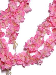 1/2/3/5/8/9/10/12入組,長43英寸的紫藤花人造假花藤蔓掛飾,可用於婚禮派對花園戶外綠蔭家居牆壁裝飾 - 粉色 - 查看 3