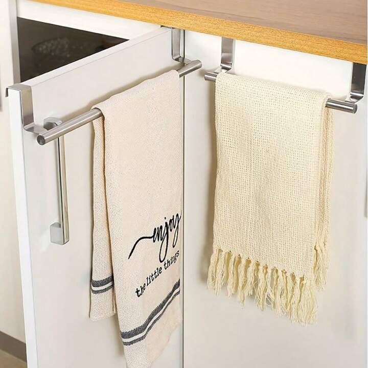 Kitchen towel rack over cabinet door hotsell