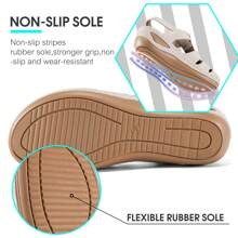 Ecetana Women's Retro Wedge Slide Sandals- Super Breathable, Stylish Closed Toe Cut-Out Design With Arch Support.Women Summer Wedge Apricot Sandals,Perforated Closed Toe Slip On Sandals, Effortless Slip-On, Perfect For Match With Dress And Casual Outdoor - trắng - Xem 3