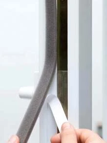 1入自粘式防風隔音門窗密封條,適用於滑動式塑鋼窗 - 灰色 - 查看 3