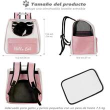 Mochila Transportadora para Mascotas Pequeñas, Gatos y Perros Chicos, Mochila para Gato Transportar (Máximo 7.5Kg), Mochila para Mascotas para Viajes, Senderismo, Camping