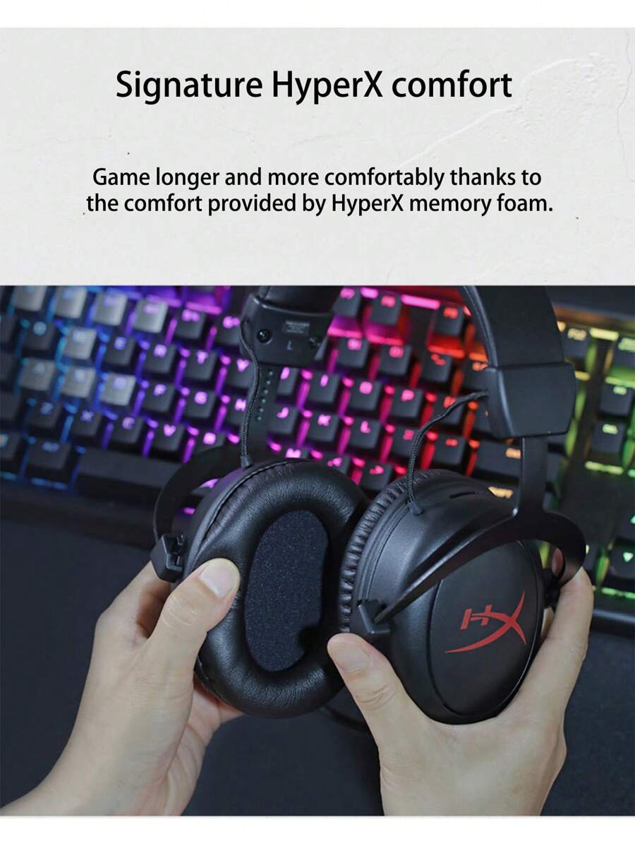 HyperX Cloud Core Wireless Gaming Headset for PC DTS HeadphoneX Spatial Audio Detachable Noise