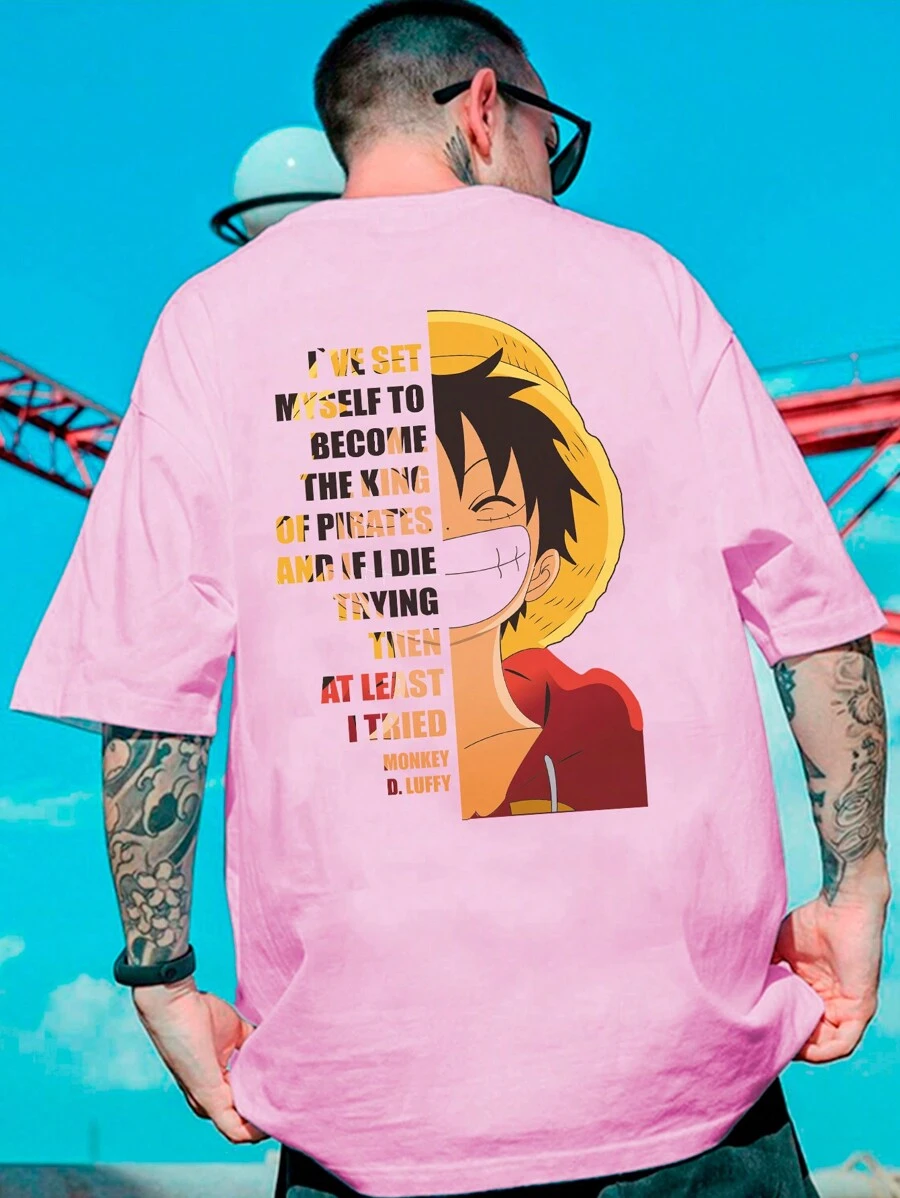 Men T-Shirts - 淺粉色 - 查看 1