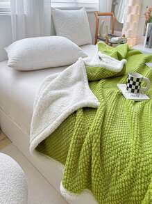 Colcha De Cama / Manta Para Sofá - verde oliva - Ver 1