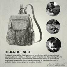 Nicole&doris時尚女包迷你背包,皮革女士背包,肩袋手提包女孩背包(白色) - 白色 - 查看 7