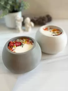 Stampo in silicone rotondo fai-da-te per decorazione e realizzazione di regali, per candele aromaterapiche, scatole per conservazione, cera, colata di gesso, ecc.