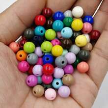 8 ملم موحد اللون أكريليك خرز 100 قطعة