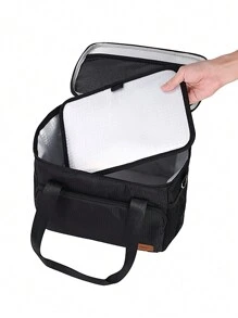 男士午餐袋 女士午餐盒袋 保温午餐冷藏袋 成人午餐盒 可重复使用午餐袋 黑色 Lncuh 桶 工作返校午餐套装 学校用品 午餐盒袋 家庭必需品 返校用品