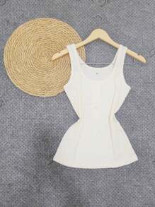 Women Tank Tops & Camis - Beige - View 2