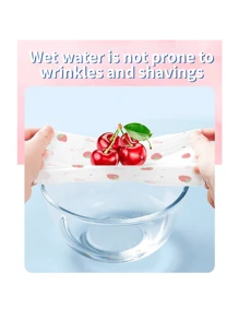 100 Draws Four Layers Of Thickened Strawberry Printed Tissue, Large Packaging, Four Layers Of Thickened Household Paper, Affordable Packaging,Kitchen,Bathroom,Home,Household Supplies - Pink - View 8