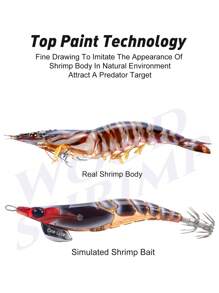 KINGDOM Egi 蝦魚餌 80mm/92mm/110mm 魷魚鉤硬餌 01 - 橘色 - 查看 6