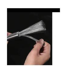 不銹鋼鍋刷,家用掛鉤,易清洗刷子,專為餐廳清潔廚房器具而設,不銹鋼鍋刷,廚房鋼絲刷具有長柄和可掛設計,可清潔油漬,是一個鍋盤刷和清潔工具 - 白色 - 查看 1