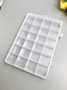 24 格透明塑料收纳盒，用于固定耳钉、耳环、项链、戒指、胸针和珠宝收纳盒，房间、家居、卧室、浴室、房屋、粉色房间、客厅装饰、旅行用品、礼品袋、送给妈妈、爸爸、男士、朋友、老师、生日、婚礼、书桌、架子、配件、礼品盒、趣味礼物、收纳 - 查看 2