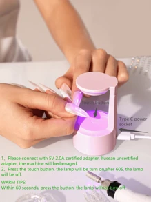 1 pieza Secador para uñas mini profesional lámpara - Rosa - Ver 9
