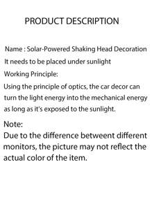 1pc Solar Powered Dancing Flower Car Ornament, Swinging Flower Car Decoration, A Perfect Gift For Car Enthusiasts - Multicolor - View 5