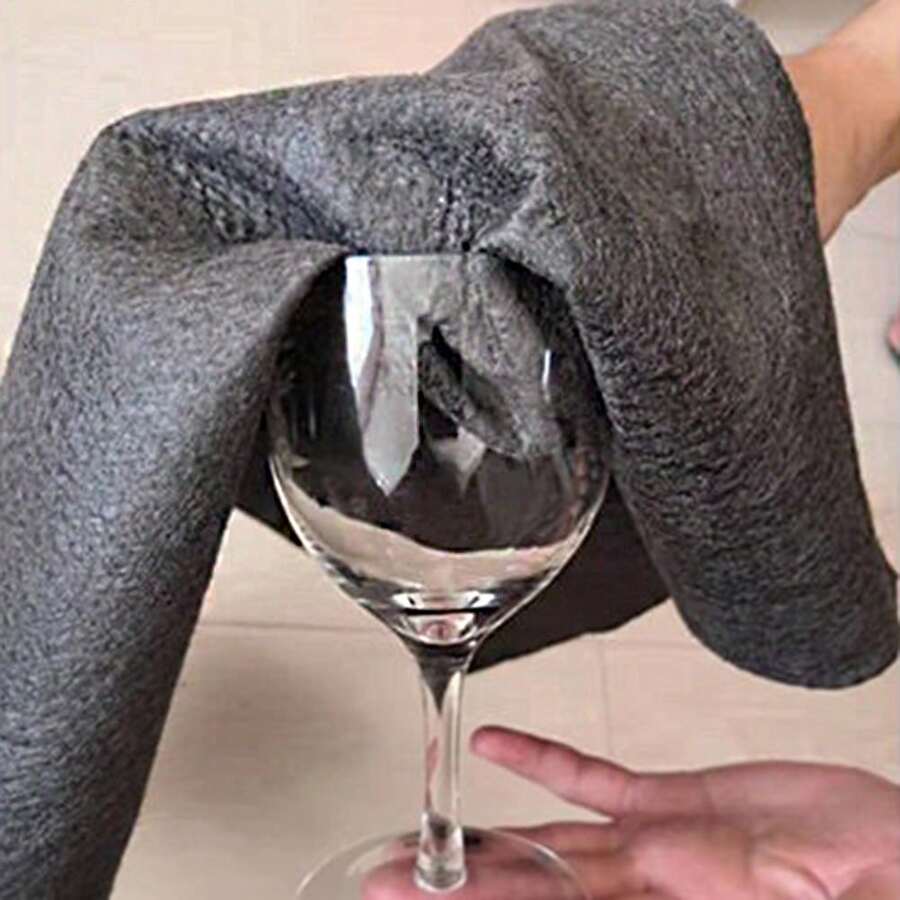 Glass Cleaning Cloth, Non-shedding, No Water Mark, Magic Fiber, Absorbent Cloth, 30x30cm - Grey - View 1