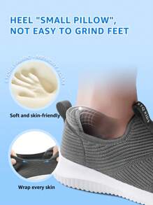 Kids Shoes Girls Boys Lightweight Slip On Walking Sneakers - 深灰色 - 查看 3