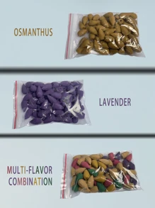 100 件天然回流香锥茉莉花、玫瑰百合檀香桂花艾草沉香薰衣草 - 100顆 - 查看 5