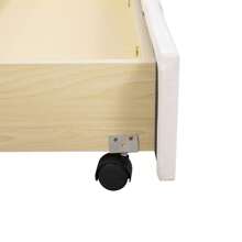 Queen Size Bed Frame with Headboard and a Big Drawer, Velvet Upholstered Storage Bed Frame, Easy Assembly, Queen Size Frame - Beige - View 8