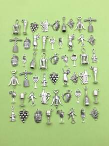 10/13/20/50/100 stuks willekeurige gemengde antieke zilveren emaille legering rode wijn wijnglas kurkentrekker charme DIY hanger voor armband ketting oorbellen sieraden maken accessoires sieraden benodigdheden