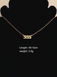 1 件時尚不銹鋼號碼項鍊 111 222 333 444 555 666 777 888 999 鋼號項鍊 女士男士禮物