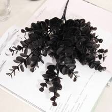 1 件人造桉树，人造植物，绿色，黑色，PE 材料，多年生装饰，春夏装饰，情人节装饰，工厂定制，学校宿舍办公室装饰，春夏装饰，户外派对活动节日生日派对装饰，家庭入口酒店餐厅客厅卧室婚宴厨房花园装饰 - 黑色 - 查看 2