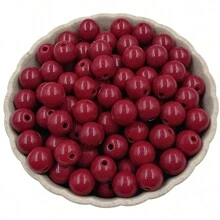 8 ملم موحد اللون أكريليك خرز 100 قطعة