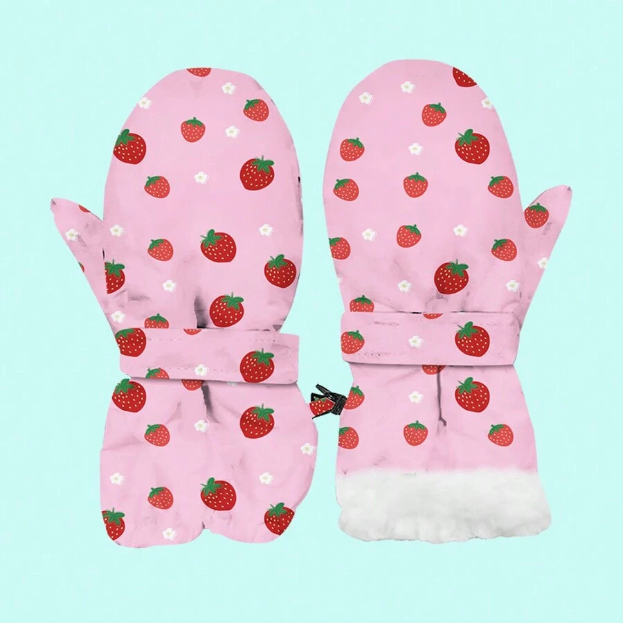 Binomata 男女童卡通風格長手套,專業防水防風保暖戶外手套適用於冬天,適合滑雪,玩雪和玩水不漏水