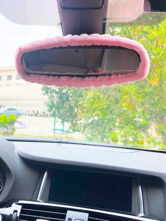 1 Pieza Funda Protectora Rosa Para Espejo Retrovisor Del Coche