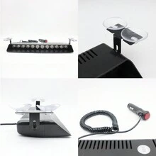 EINERCAR 13.5 Inch Led Emergency Dashboard Strobe Light Bar With Suction Cup Mounting, Suitable For Police , Firefighters, Trucks And Other Vehicles - Multicolor - View 9