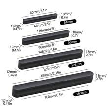 1 件黑色櫥櫃把手鋁合金廚房把手櫥櫃拉抽屜旋鈕家具房門五金件 - 黑色 - 查看 4