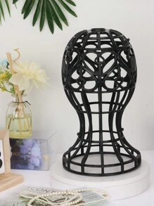 假髮支架,可折疊的攜帶式假髮烘乾架,適用於假髮展示,專業級別 - 黑色 - 查看 3