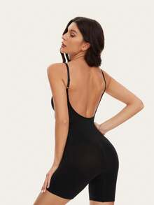 Body Moldeador Sin Costuras Para Yoga Postparto Con Diseño De Espalda Descubierta Y Escote Cuadrado Para Levantar Las Caderas - Negro - Ver 4