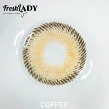 FRESH LADY Freshlady 学生眼妆 经典咖啡色隐形眼镜 1 年一次性万圣节服装角色扮演