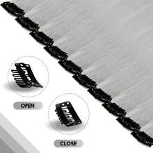 10pcs Colorful Clip-In Hair Extensions, Synthetic Streaks Hair Pieces For Party, Music Festival & Halloween