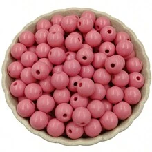 8 ملم موحد اللون أكريليك خرز 100 قطعة