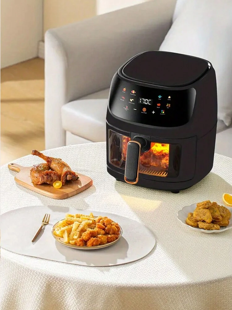 1pc Electric 8l Intelligent Touch Control Air Fryer Qf-606b 