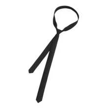 1pc 5cm Black Narrow Ribbon Tie Decorative For Women's Blouse Accessories Women,Graduation Outfit,Disco - Black - View 3