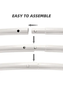 6.5ft Round Backdrop Stand, Stable Circle Balloon Arch Frame, Metal Circle Arch Stand for Wedding Birthday Party Decoration - White - View 4