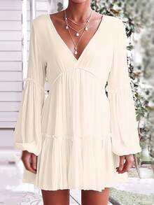 Sun Protection Cover-up Dress - Apricot - View 4