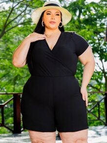 Plus Size Bodysuits - Black - View 3
