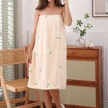 1 Miếng Của phụ nữ Khăn tắm Có thể đeo được Bọc Khăn tắm Nước Hấp thụ Áo choàng tắm - Màu vàng - Xem 1