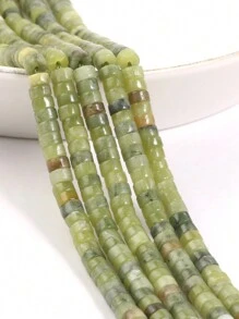 4x2毫米天然寶石豪萊石瑪瑙石英碧玉圓柱形管子珠子手工diy女士手鏈項鍊珠子,鐳石珠子diy首飾配件 - 彩色 - 查看 19